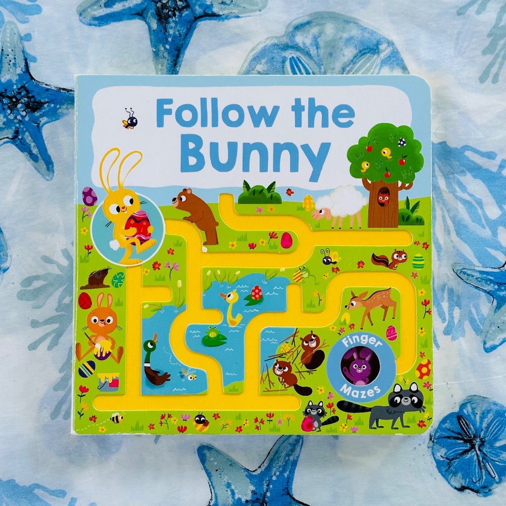 NEW 🐰 Follow The Bunny Baby Board Book Finger Mazes